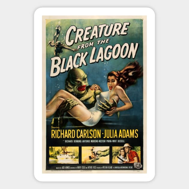 Creature from the Black Lagoon Movie Poster Sticker by petersarkozi82@gmail.com